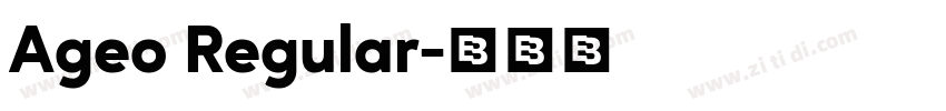 Ageo Regular字体转换